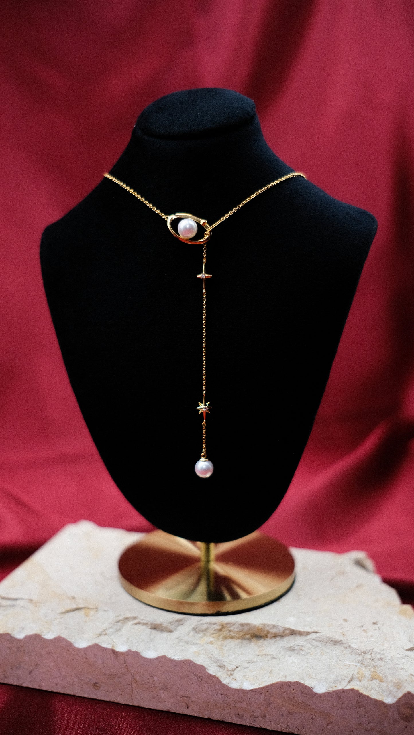 Solstice Pearl Drop Necklace