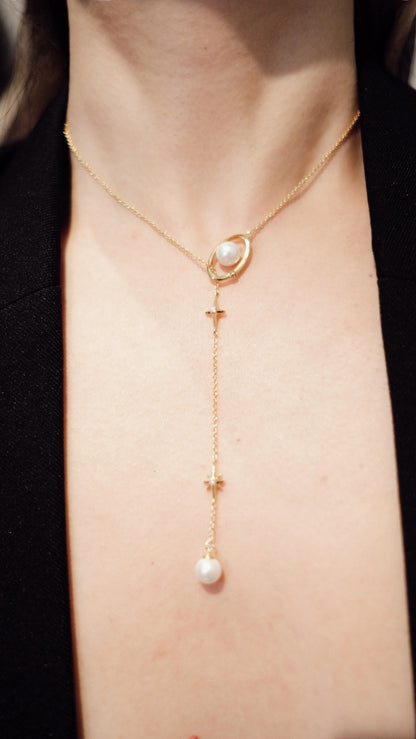 Solstice Pearl Drop Necklace
